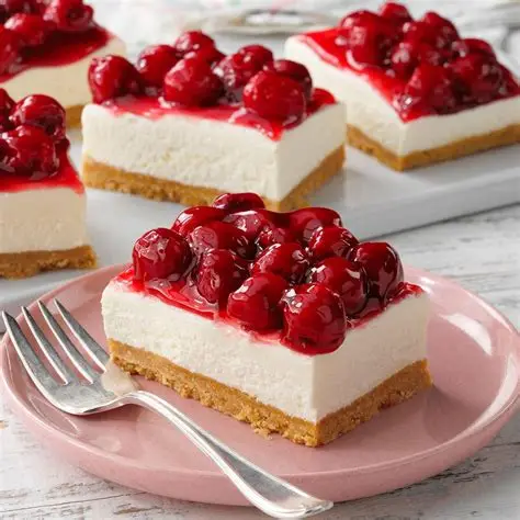 Gateau au fromage e aux cerises